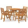 vidaXL Ensemble &agrave; manger de jardin 5 pcs Bois d'acacia solide