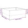 vidaXL Lit sur&eacute;lev&eacute; de jardin 100x100x25 cm acier inoxydable