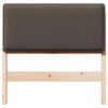 vidaXL T&ecirc;te de lit capitonn&eacute;e Gris Naturel et Clair 80 cm Pin massif