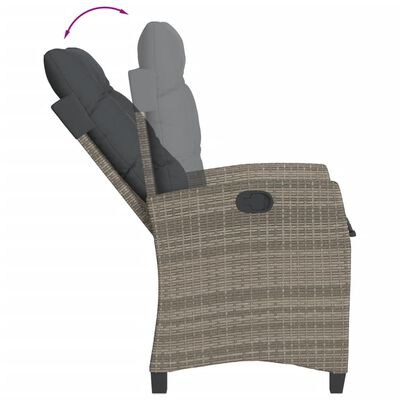 vidaXL Ensemble à manger de jardin 9 pcs coussins gris résine tressée