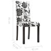 vidaXL Chaises &agrave; manger lot de 2 noir tissu