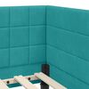 vidaXL Cadre de lit d'angle Turquoise 90 cm x 190 cm Velours