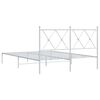 vidaXL Cadre de lit métal sans matelas et tête de lit blanc 135x190 cm