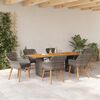 vidaXL Ensemble de salle &agrave; manger pour jardin 7 pcs Gris polyrotin