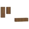 vidaXL Ensemble de meubles TV 4 pcs Ch&ecirc;ne marron Bois d'ing&eacute;nierie