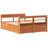 vidaXL Cadre de lit sans matelas cire marron 160x200cm bois pin massif