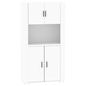 vidaXL Buffet haut Blanc Bois d'ing&eacute;nierie