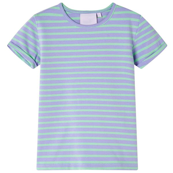 T-shirt pour enfants design &agrave; rayures menthe vif 116