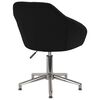 vidaXL Chaise pivotante de bureau Noir Tissu