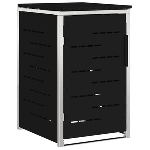 vidaXL Stockage de bac &agrave; d&eacute;chets Noir 77,5 x 69 x 112,5 cm
