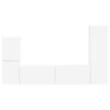 vidaXL Ensemble meuble TV Montage mural 4 pcs Blanc Bois d'ing&eacute;nierie