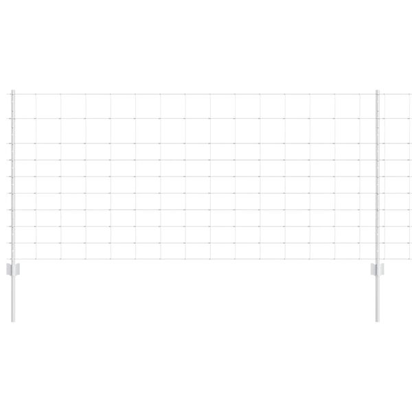 vidaXL Clôture avec poteau Argenté 1 x 25 m Acier