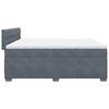 vidaXL Sommier &agrave; lattes de lit et matelas Gris fonc&eacute; 200x200cm Velours
