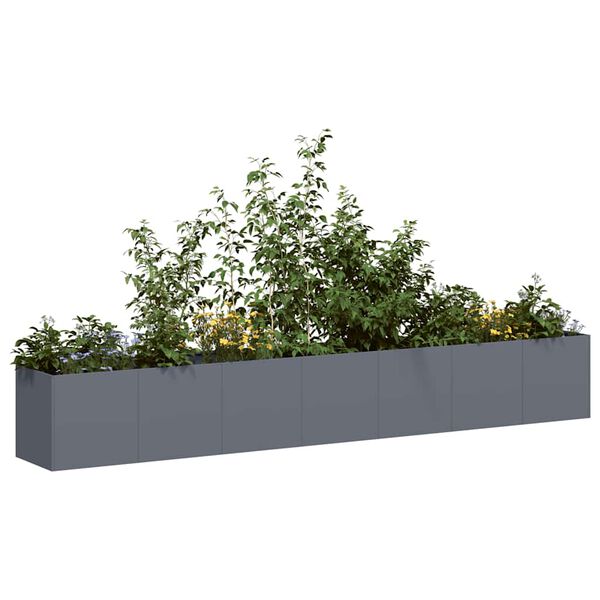vidaXL Jardini&egrave;re anthracite 280x40x40 cm acier lamin&eacute; &agrave; froid