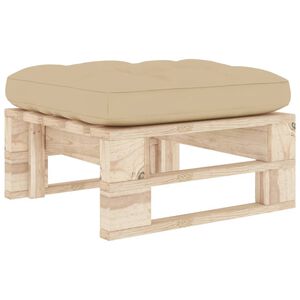vidaXL Pouf palette de jardin bois de pin impr&eacute;gn&eacute;