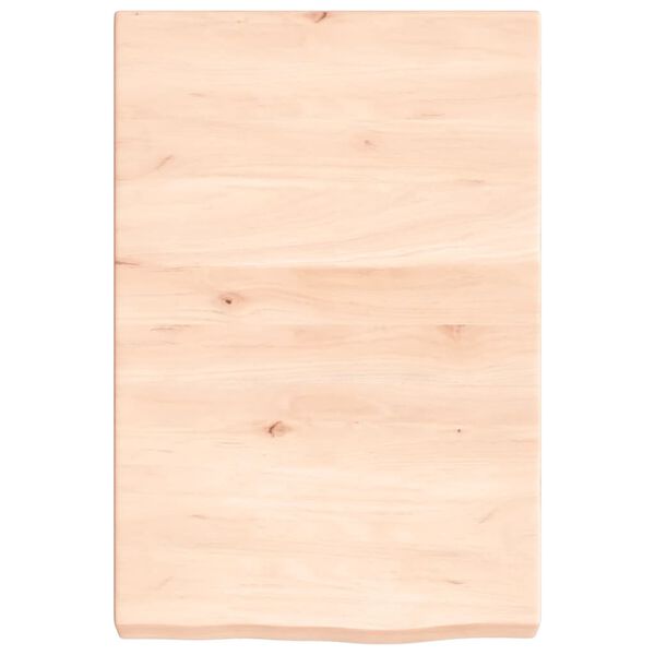 vidaXL Comptoir de salle de bain 40x60x(2-6) cm bois massif non trait&eacute;