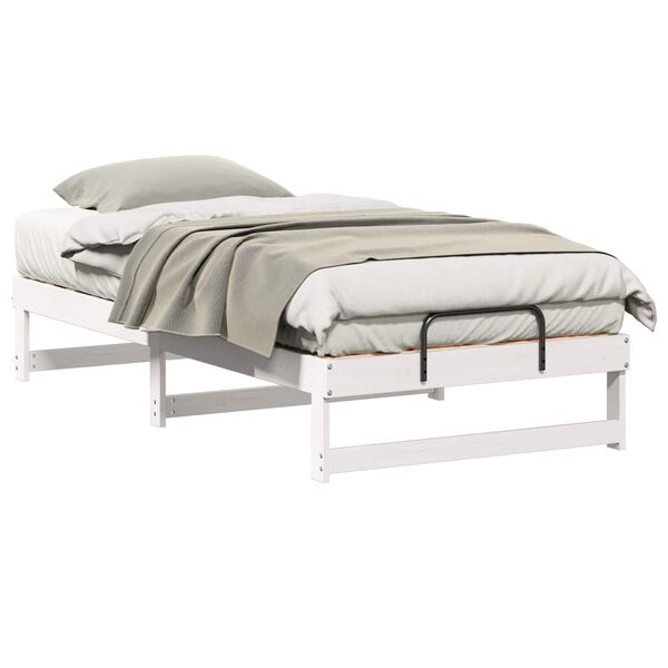 vidaXL Cadre de lit Blanc 90 x 200 cm Pin massif