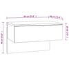 vidaXL Tables de chevet murales 2 pcs Gris b&eacute;ton