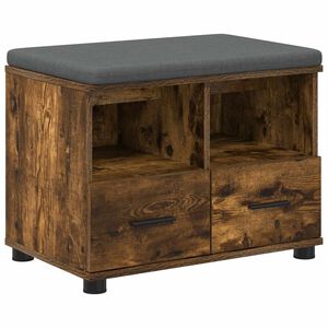 vidaXL Banc d'entr&eacute;e Ch&ecirc;ne Fum&eacute; 60 x 38 x 46 cm