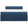 vidaXL Sommier &agrave; lattes de lit avec matelas Bleu 180x200 cm Tissu