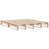 vidaXL Lit biblioth&egrave;que sans matelas 200x200 cm bois massif