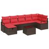 vidaXL Ensemble de Canap&eacute;s avec coussin 5 pcs polyrotin