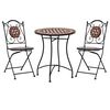 vidaXL Ensemble de bistro 3 pcs mosa&iuml;que Carreau c&eacute;ramique Terre cuite