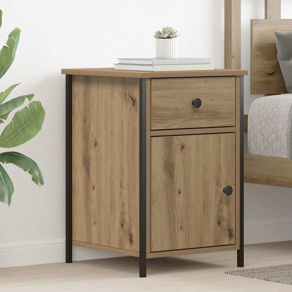 vidaXL Cabinet de chevet avec tiroir Ch&ecirc;ne artisanal 40 x 42 x 60 cm