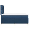 vidaXL Sommier &agrave; lattes de lit avec matelas bleu 120x190 cm tissu