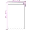 vidaXL Rideau en Dentelle Floral Blanc 240 x 150 cm Polyester