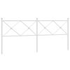 vidaXL T&ecirc;te de lit m&eacute;tal blanc 193 cm