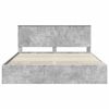 vidaXL Cadre de lit Gris b&eacute;ton 180 x 200 cm Bois Ing&eacute;nierie