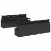 vidaXL Ensemble de canap&eacute; de jardin avec stockage 9 pcs Noir polyrotin