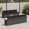 vidaXL Ensemble de canap&eacute; de jardin avec stockage 9 pcs Noir polyrotin