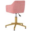 vidaXL Chaises &agrave; manger pivotantes lot de 4 Rose Velours
