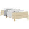 vidaXL Lit &agrave; ressorts avec matelas Cr&egrave;me 80 x 200 cm tissu