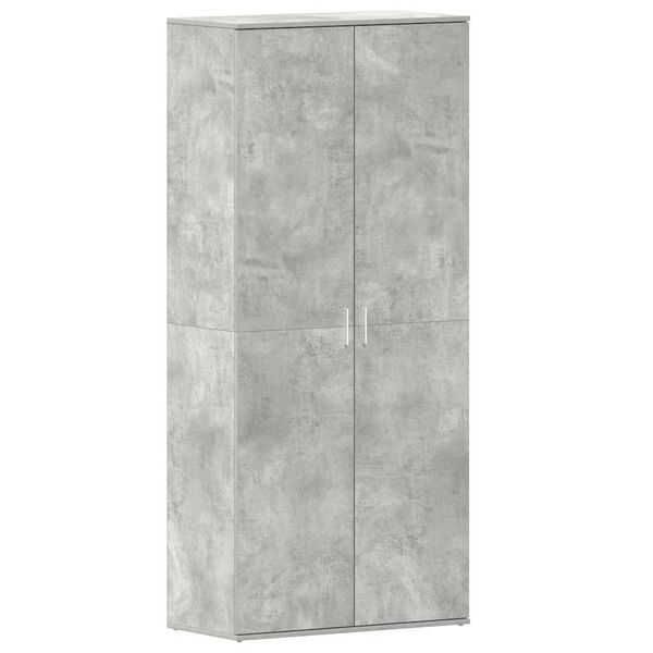 vidaXL Cabinet &agrave; chaussures avec &eacute;tag&egrave;re Gris b&eacute;ton 80 x 39 x 178 cm
