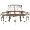 vidaXL Banc d'Arbre 8-Nombre de places &Oslash; 160 x 89 cm Acier