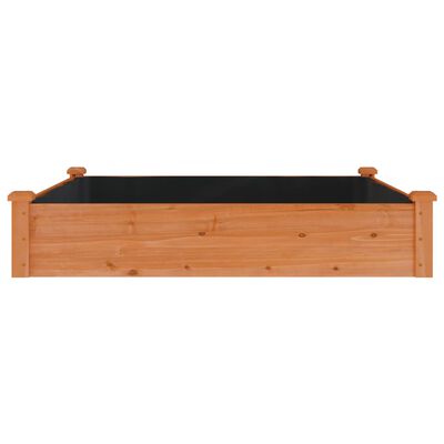 vidaXL Lit surélevé de jardin doublure 120x120x25 cm bois massif sapin