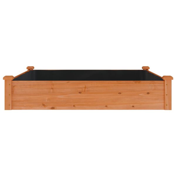 vidaXL Lit surélevé de jardin doublure 120x120x25 cm bois massif sapin