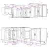 vidaXL Ensemble d'armoires de cuisine 11 pcs Porto bois d'ing&eacute;nierie