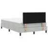 vidaXL Lit &agrave; ressort LED avec matelas Gris clair 120 x 200 cm Velours