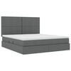 vidaXL Lit avec rangement et LED Gris fonc&eacute; 160 x 200 cm Polyester