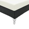 vidaXL Chaise longue avec coussin R&eacute;sine tress&eacute;e Noir