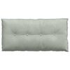 vidaXL Coussin de Dos Gris clair 100 x 50 cm Tissu en velours c&ocirc;tel&eacute;