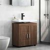 vidaXL Ensemble d'armoire de salle de bain TULUM Ch&ecirc;ne brun