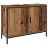 vidaXL Ensemble de mobilier de salle de bain avec &eacute;tag&egrave;re 3 pcs Marron
