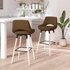vidaXL Tabourets de bar lot de 2 Marron Tissu