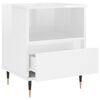 vidaXL Tables de chevet 2 pcs blanc brillant 40x35x50 cm