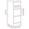 vidaXL Buffet blanc 29,5x34x76 cm bois d'ing&eacute;nierie